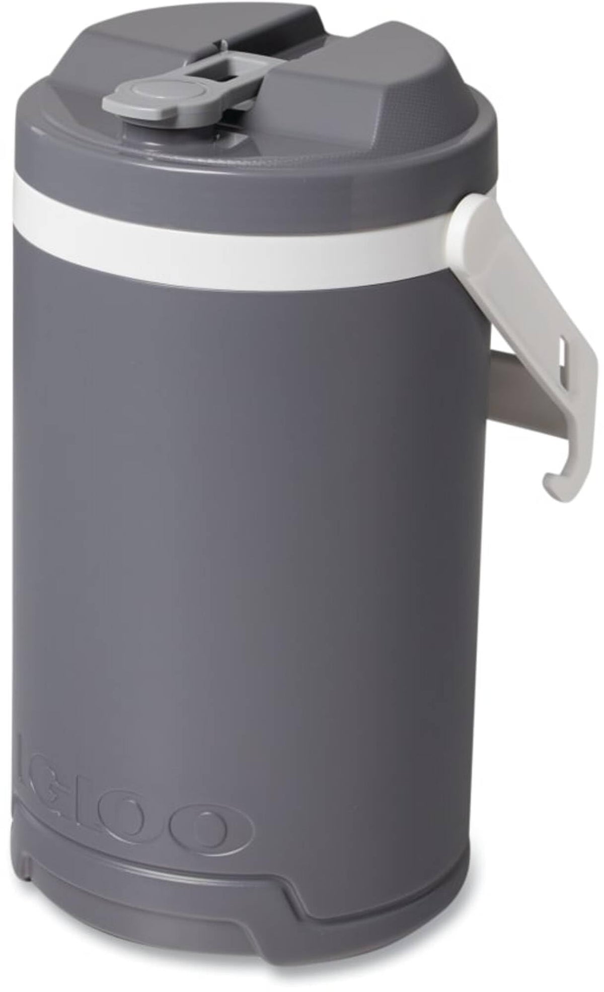Igloo Workman Rincon 1-Gallon cooler, Met Grey/White, portable front-view cooling for job sites.