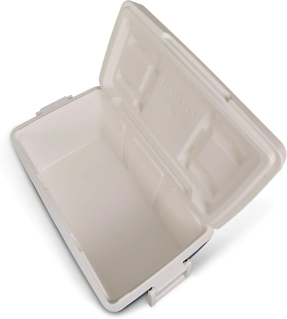 Igloos 48-quart cooler at the beach illustrating portable cooling for seaside outings