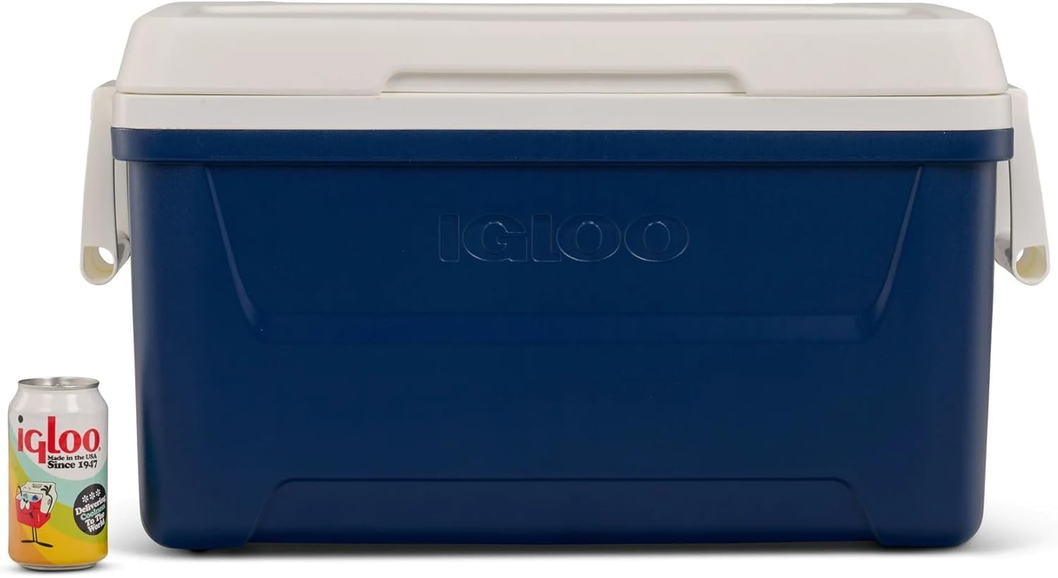 Igloos 48-quart cooler drain plug detail for quick, mess-free drainage