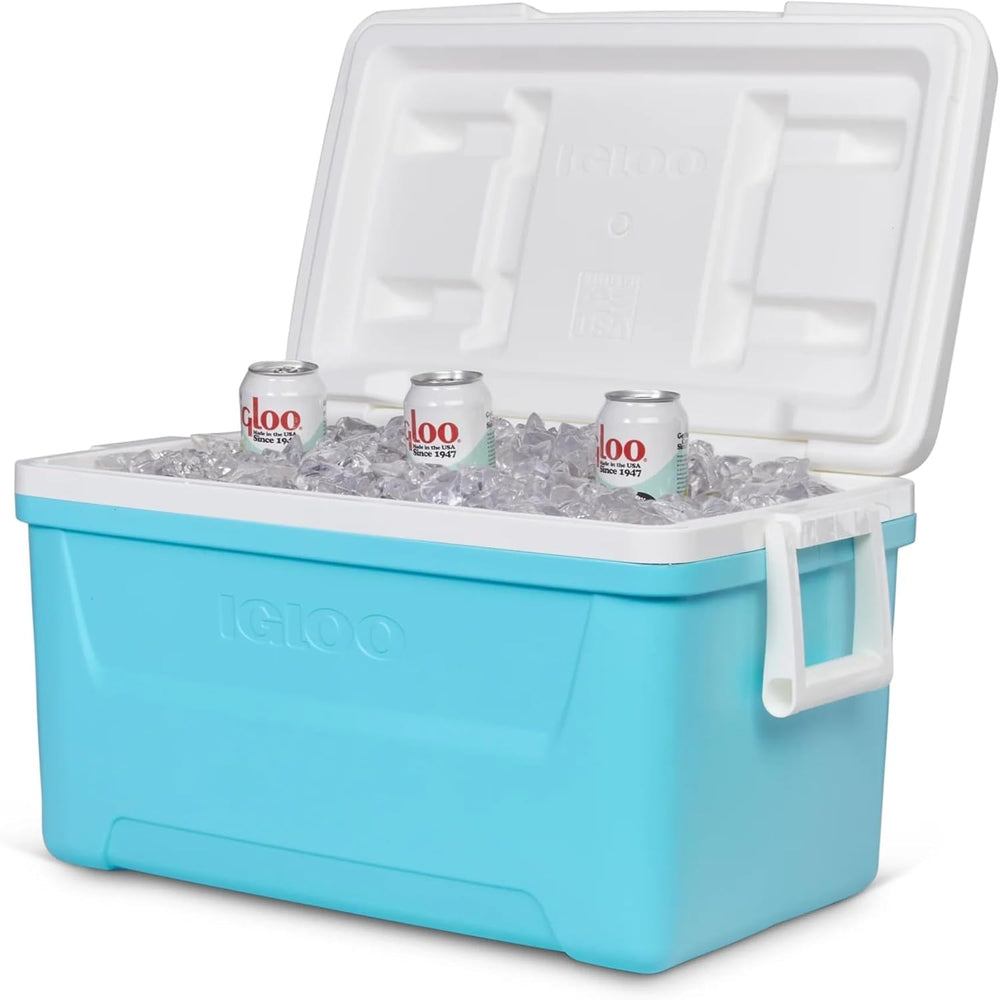 Igloos Ultratherm insulation keeps ice cold longer on hot days.