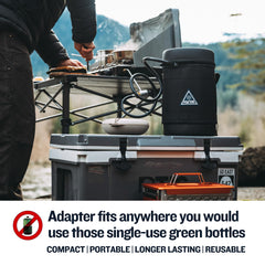 Ignik 4-foot hose adapter 20UNEF fits camp stoves and grills.
