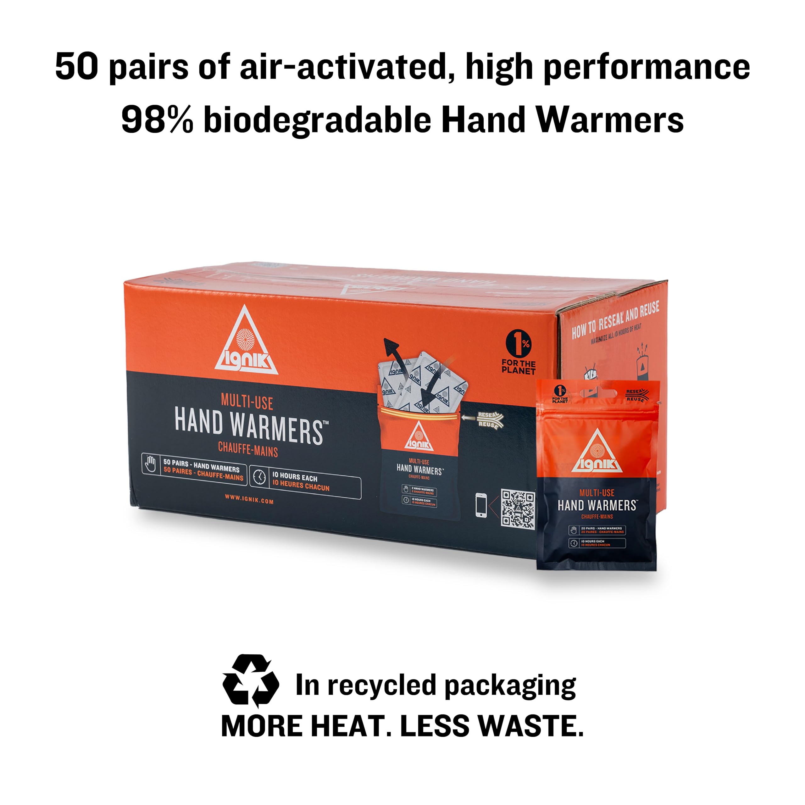Ignik AirBarrier pouch demonstrating heat preservation for later outdoor use