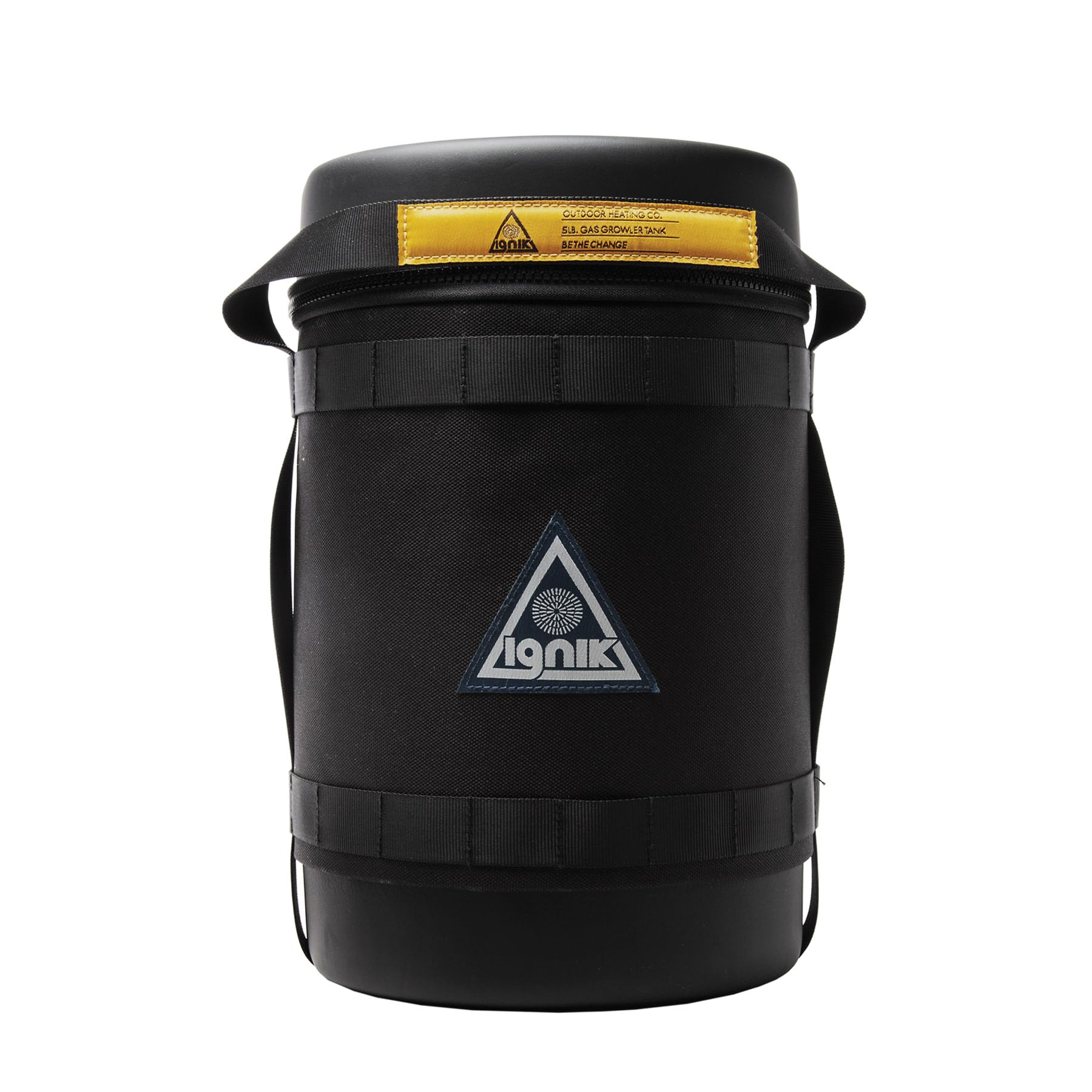Ignik gas growler carry case front view protects 5-pound tank during camping trips