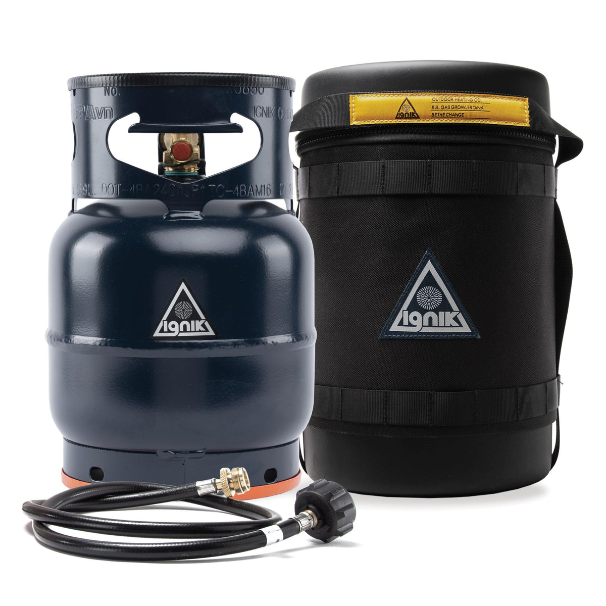 Ignik Growler Deluxe 5lb Tank Blue fuels camping stoves on the go.