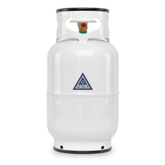 Ignik refillable gas growler propane tank 10lb white front view for portable outdoor cooking fuel.