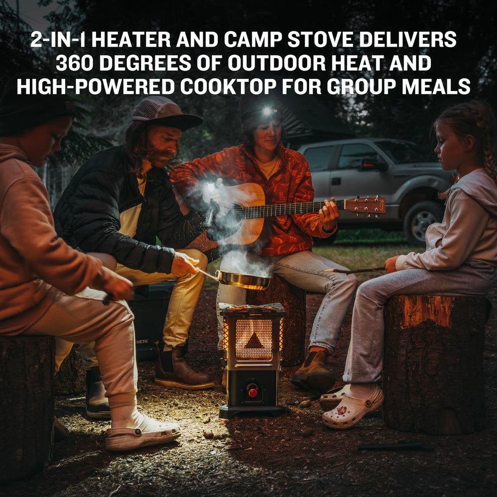 Ignik Skullet Deluxe cooktop supports large pans for feast-worthy outdoor meals.