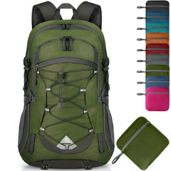 IGOLUMON Hiking Backpack 40L folded for compact travel and quick storage.