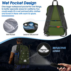 IGOLUMON 40L front pockets ready for quick-access essentials and tools.
