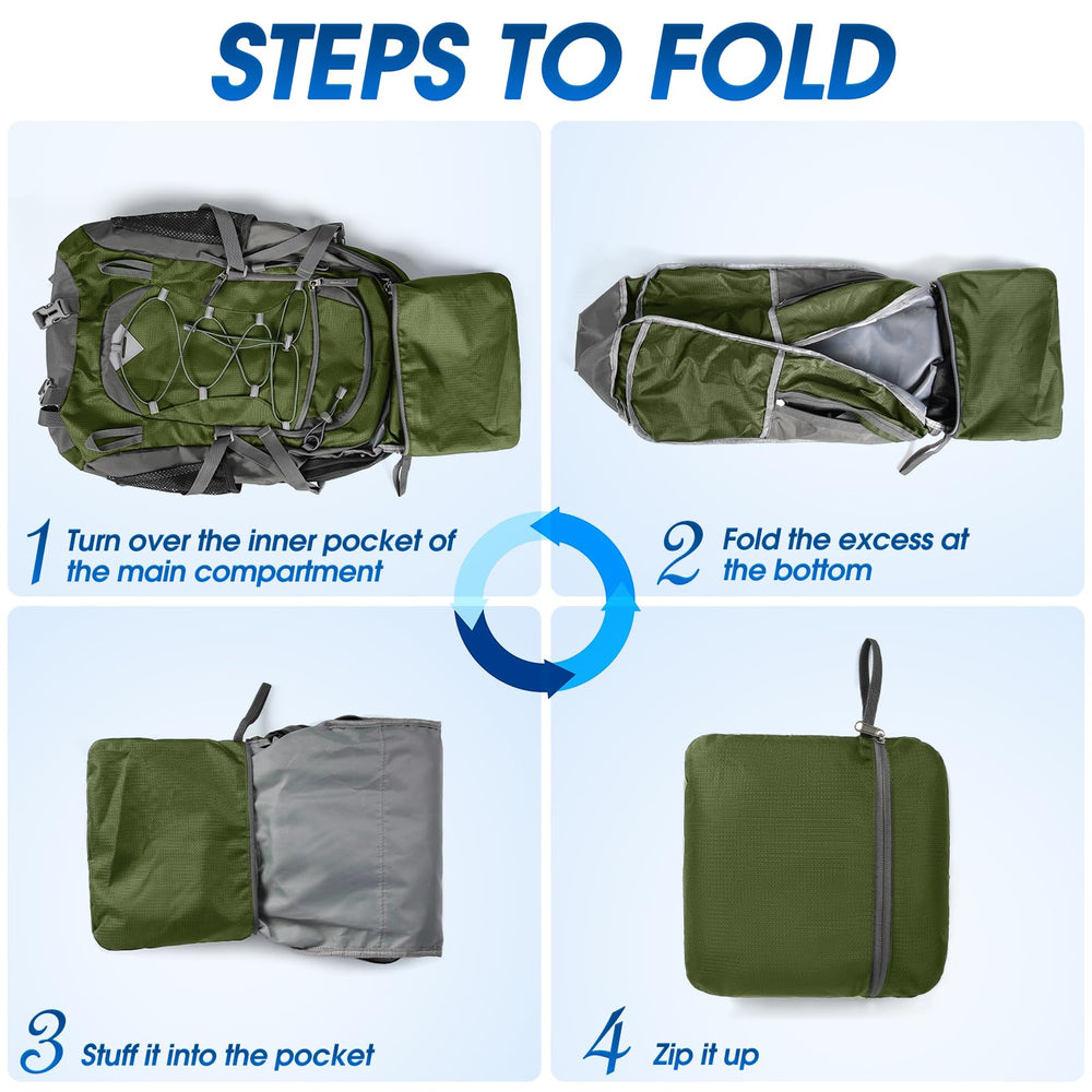 IGOLUMON Hiking Backpack 40L waterproof nylon protects gear in light rain.