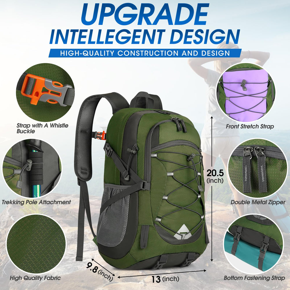 IGOLUMON 40L back wet pocket keeps damp items separated from dry gear.