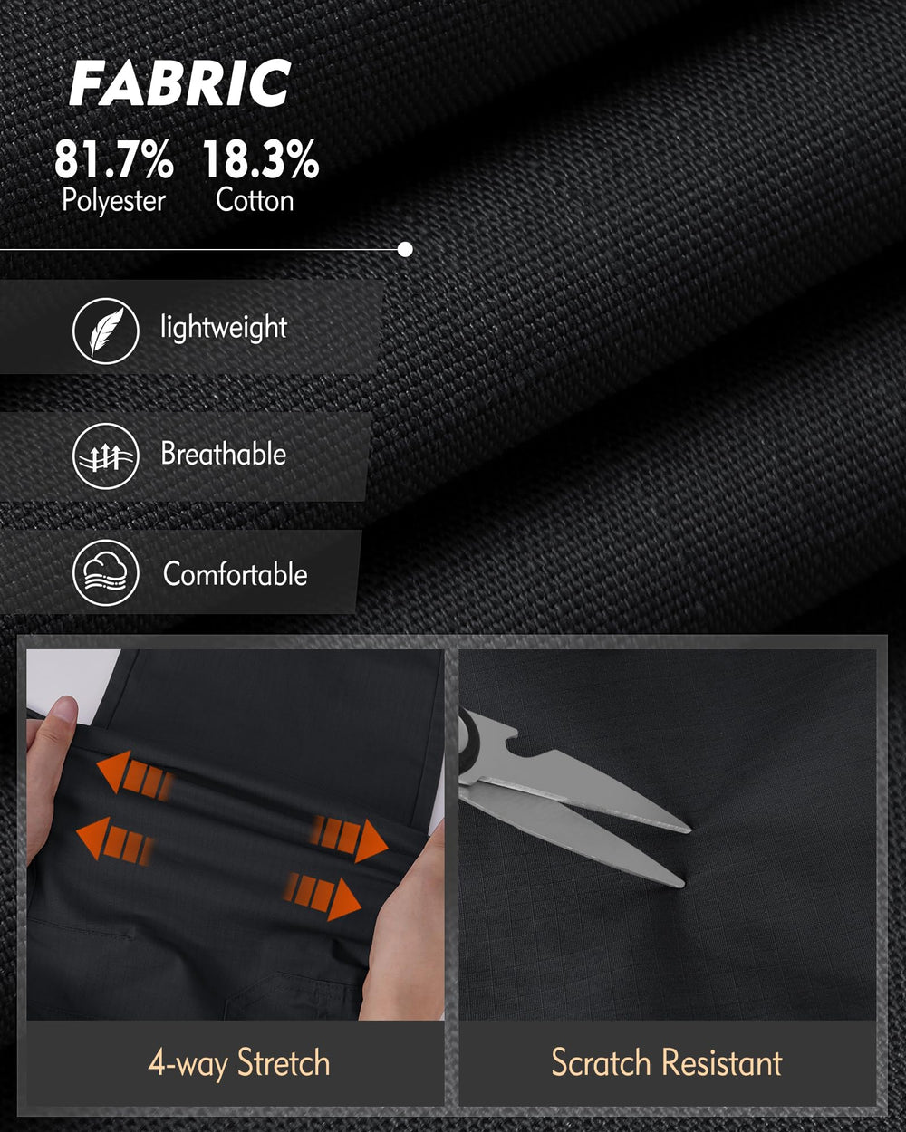 IGOLUMON cargo pants include practical EDC pocket for small essentials.