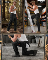 IGOLUMON pants highlight knee articulation for flexible bending during climbs and crouching.