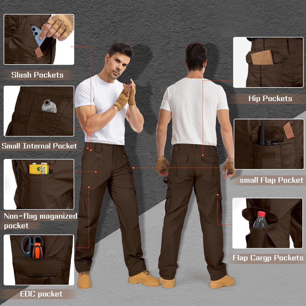 IGOLUMON men's stretch tactical pants knees reinforced for rugged movement and long-lasting wear