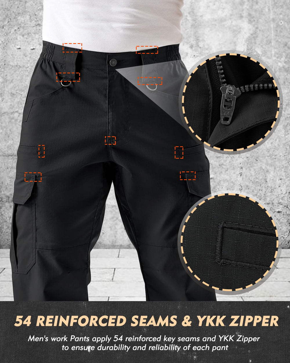 IGOLUMON pants with durable YKK zipper for smooth operation.