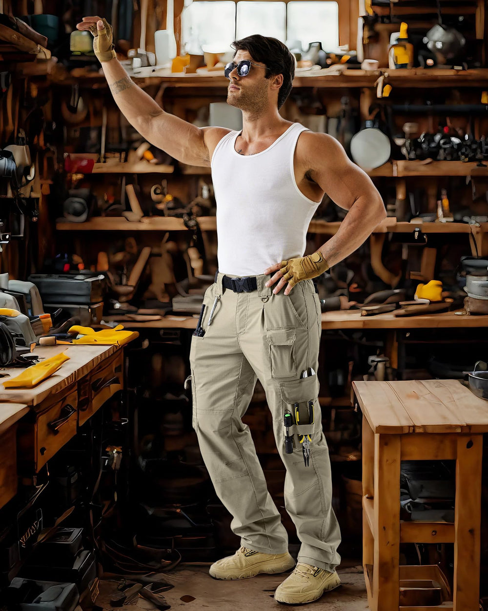 IGOLUMON 15-pocket layout keeps tools organized and accessible during tasks.
