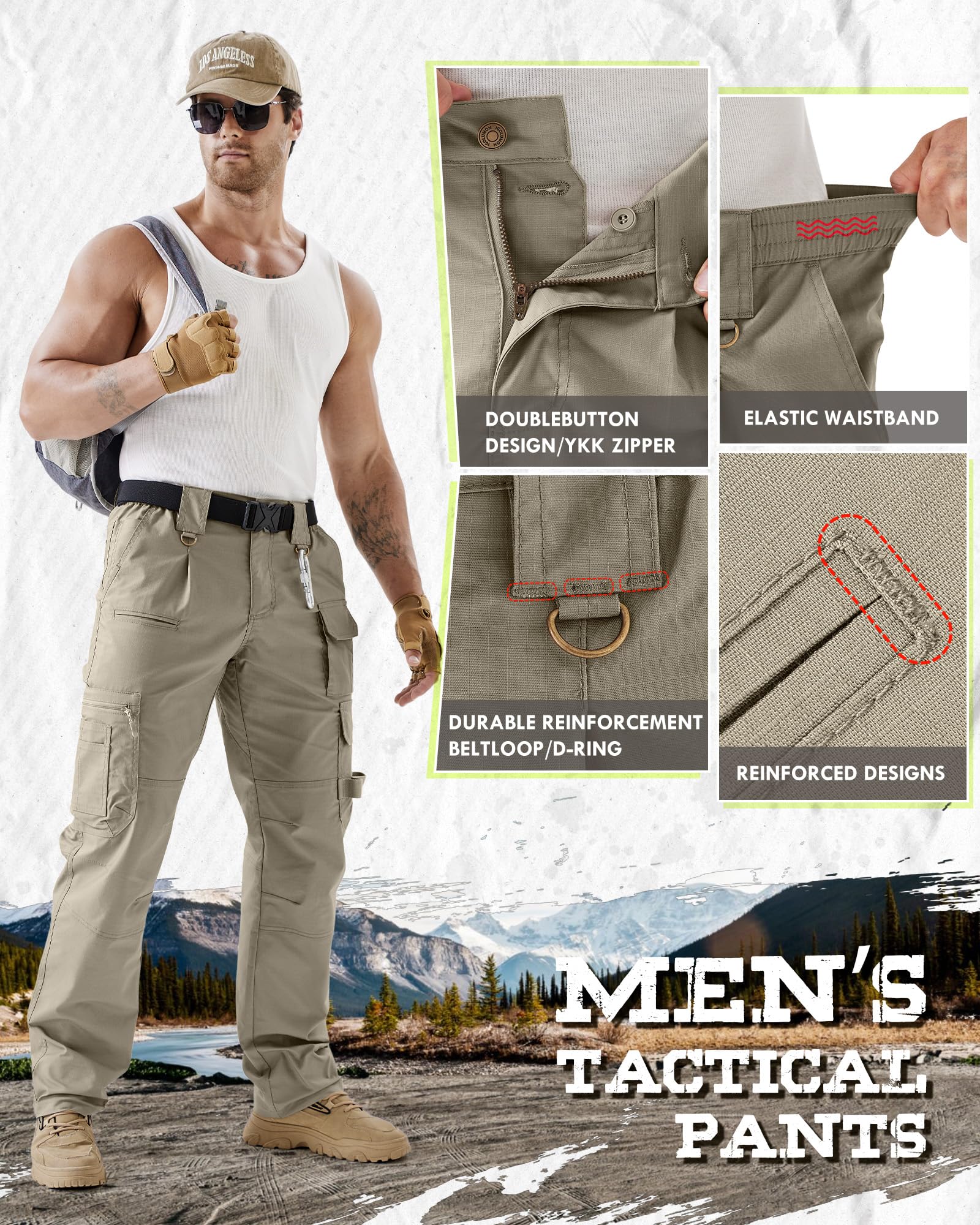 IGOLUMON durable cargo pockets support tool storage on site.