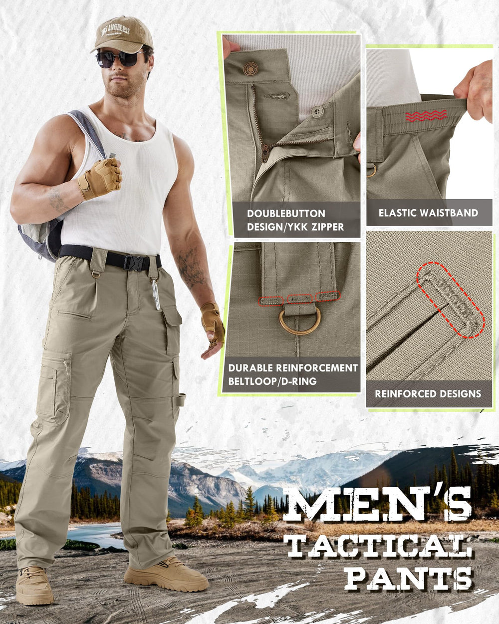IGOLUMON durable cargo pockets support tool storage on site.