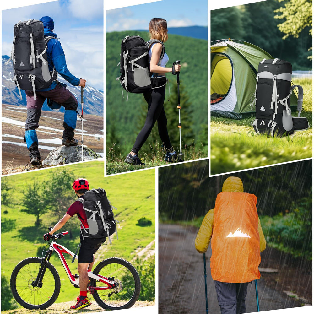 IGOLUMON 60L breathable back panel delivers airflow and comfort.