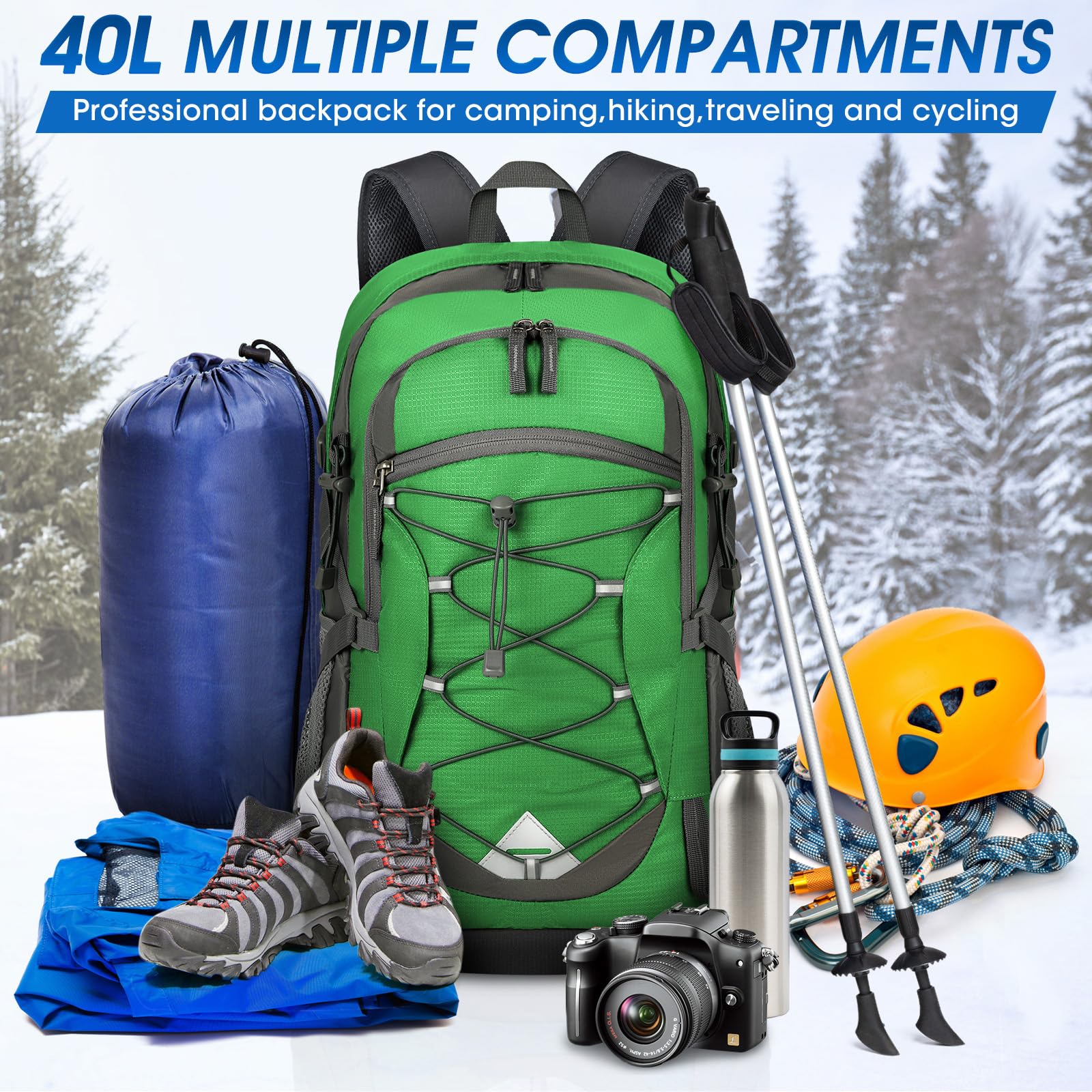 IGOLUMON durable nylon construction resists wear on rugged hikes