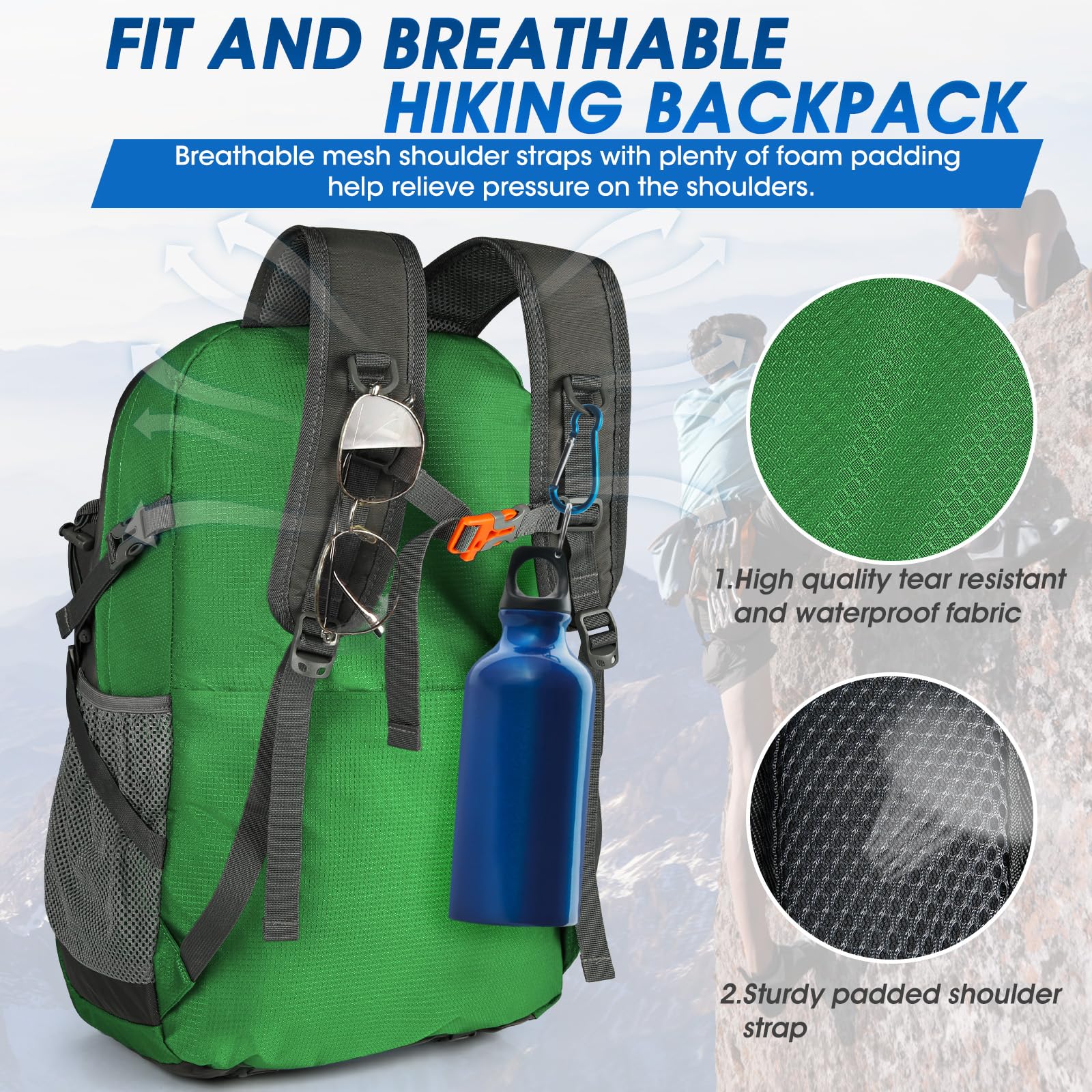 IGOLUMON reflective trim backpack improves night visibility for safety