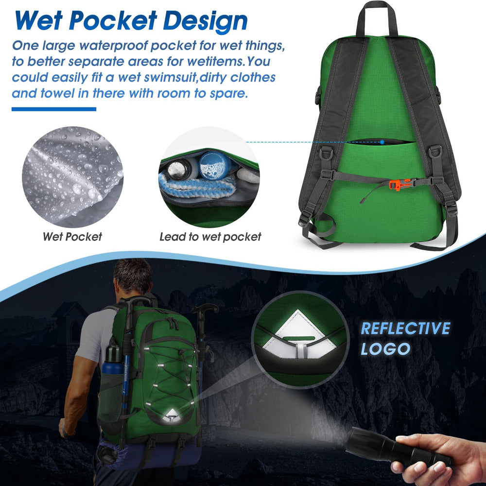IGOLUMON waterproof wet pocket keeps damp gear separated for clean packing