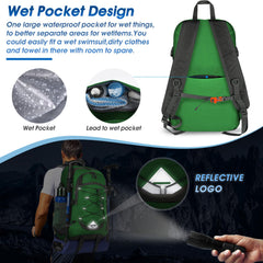 IGOLUMON waterproof wet pocket keeps damp gear separated for clean packing