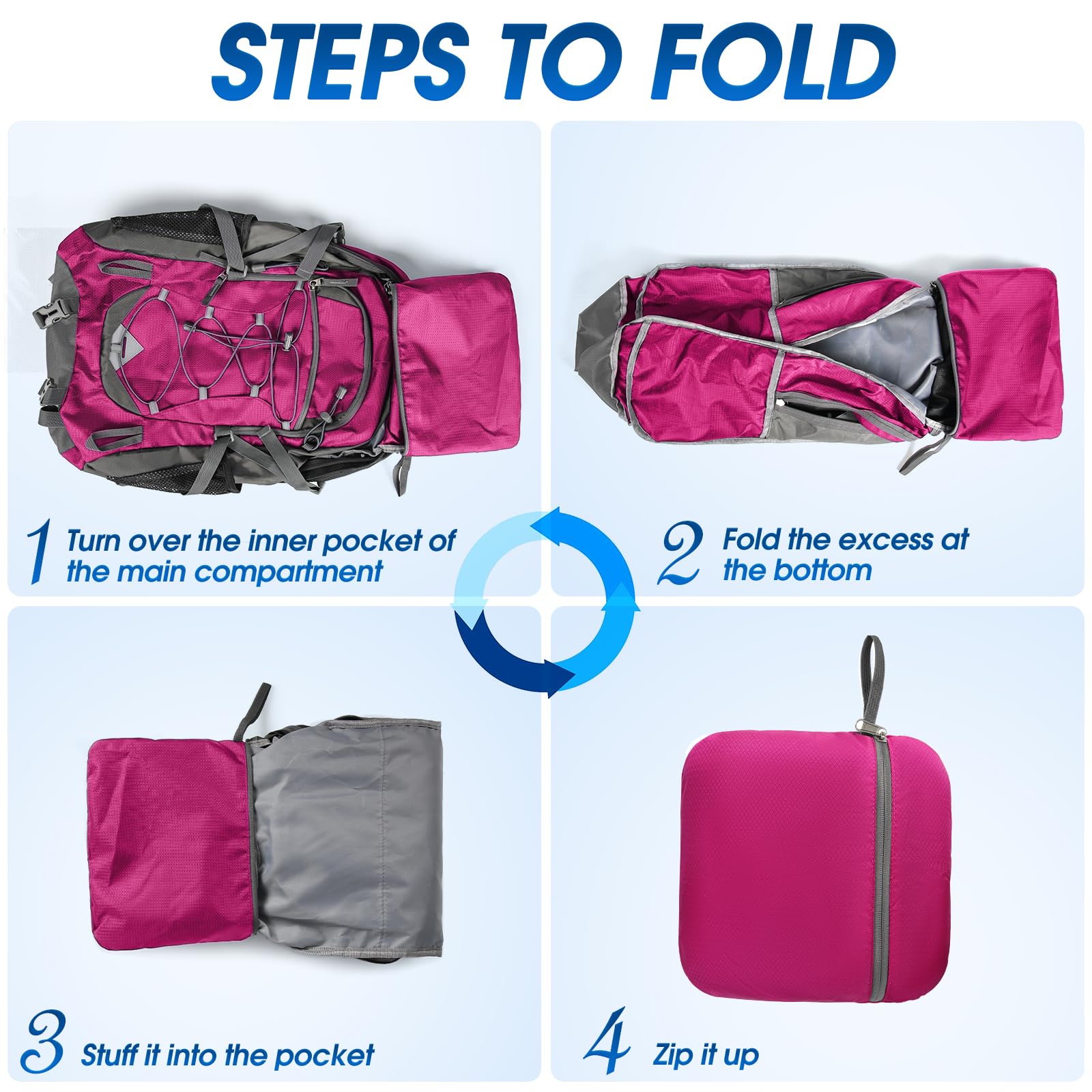 IGOLUMON 40L bottom strap for attaching tents or sleeping mats securely.