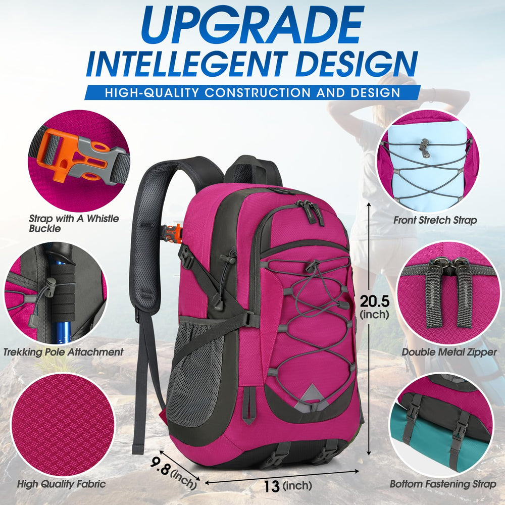 IGOLUMON 40L breathable shoulder straps provide comfortable support on long walks.