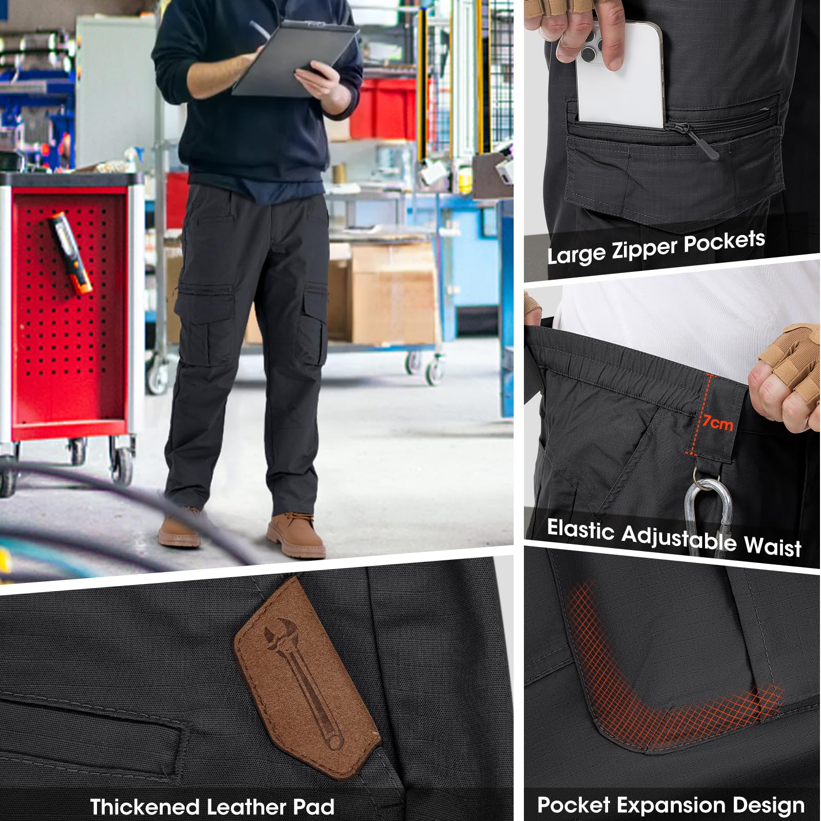 IGOLUMON 12-pocket cargo design expands pockets for gear storage.