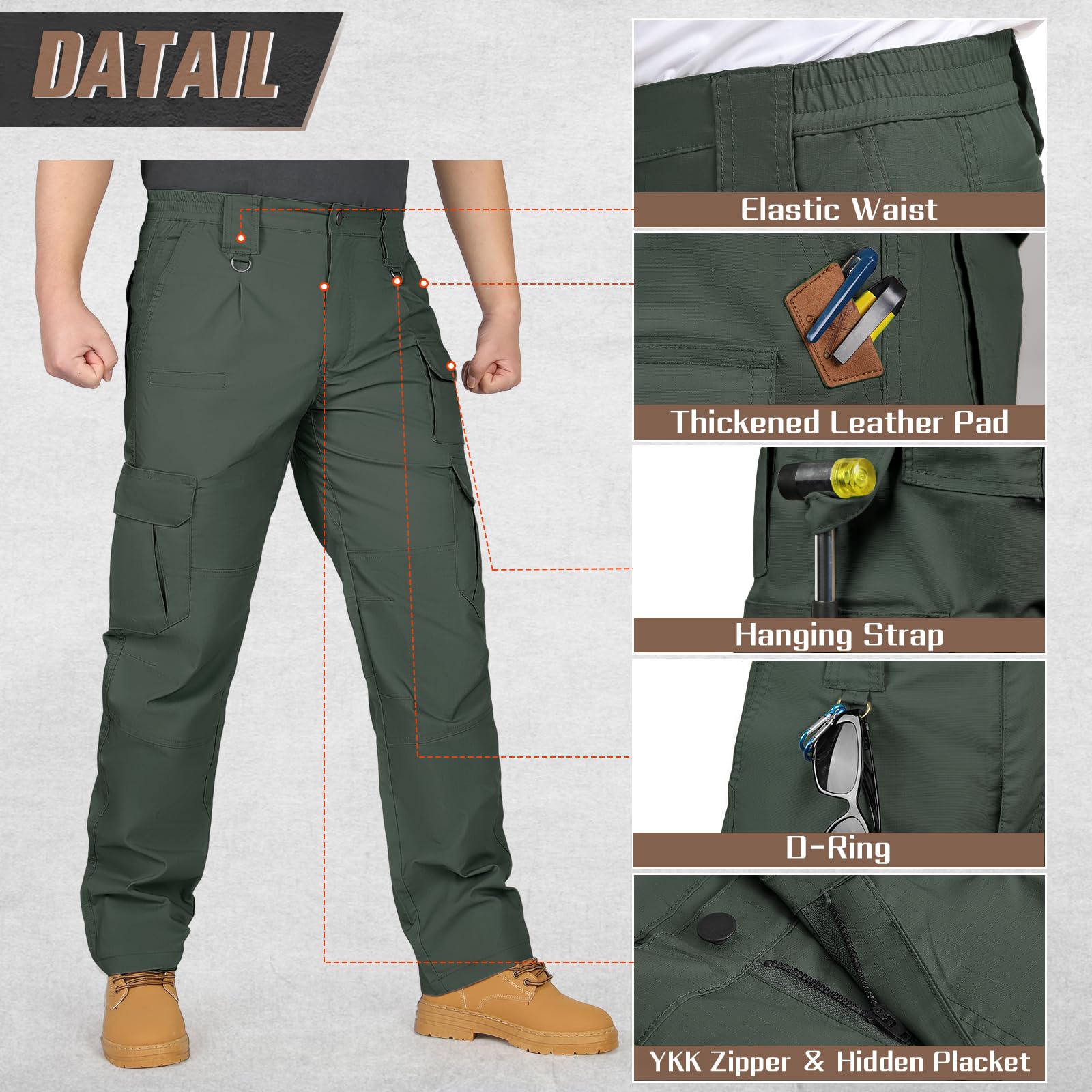 IGOLUMON multi-use cargo pants ideal for hiking, work, and travel