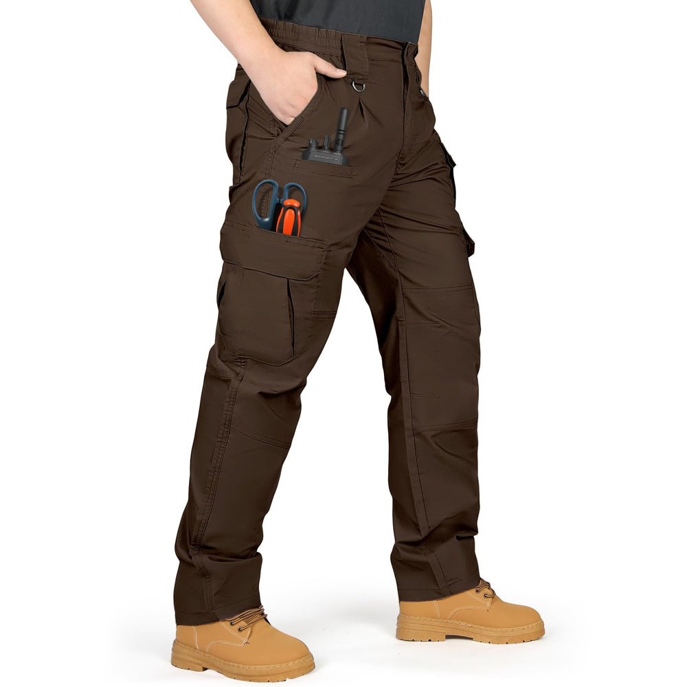 IGOLUMON Men's StretchTactical Pants front view highlights durable fabric for all-day comfort.