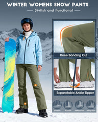 IGOLUMON Snow Ski Pants back pocket detail emphasizes secure storage during activities.
