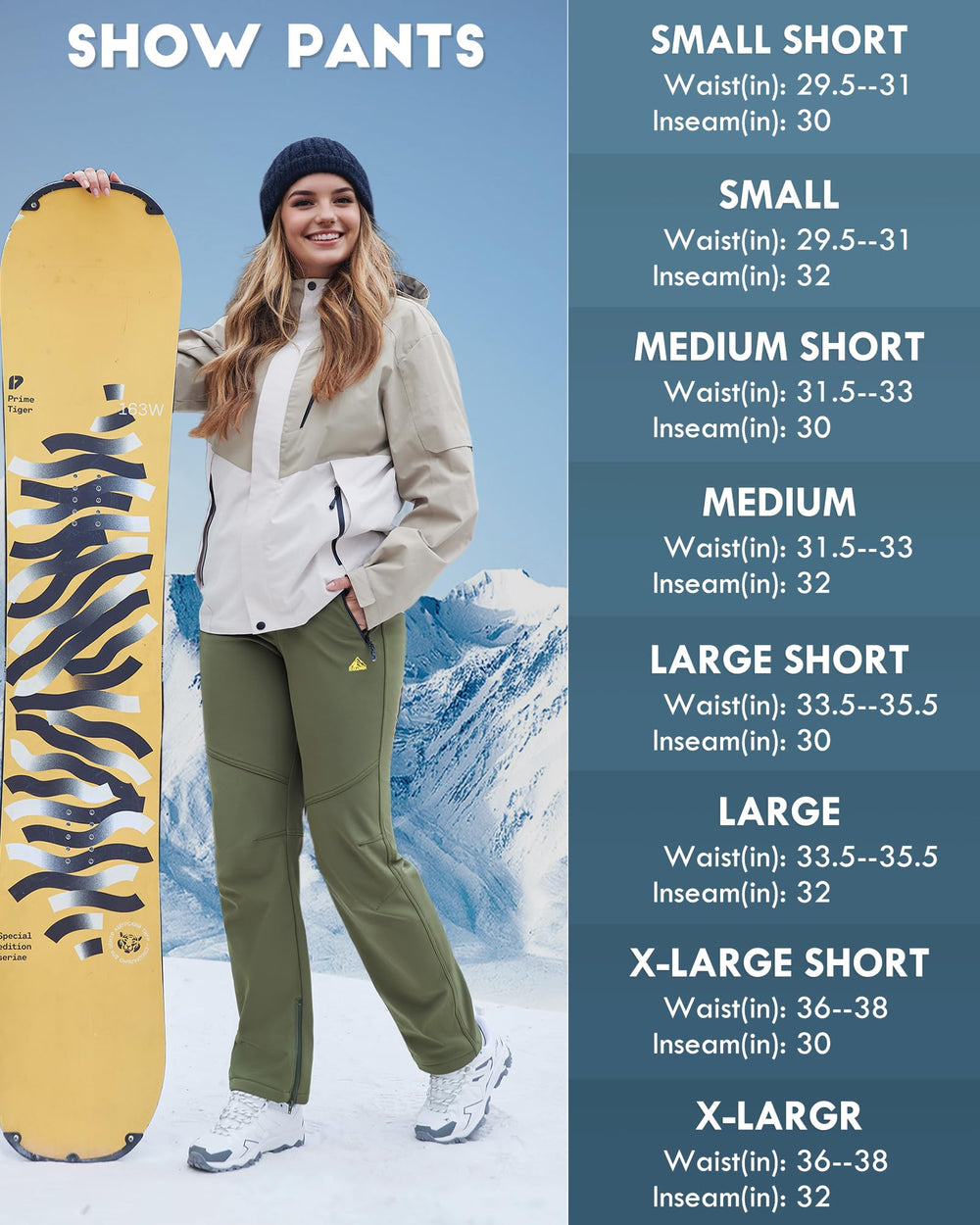 IGOLUMON Snow Ski Pants reflective strip improves nighttime visibility.