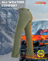 IGOLUMON Snow Ski Pants side pocket view highlights practical storage for phone and keys.