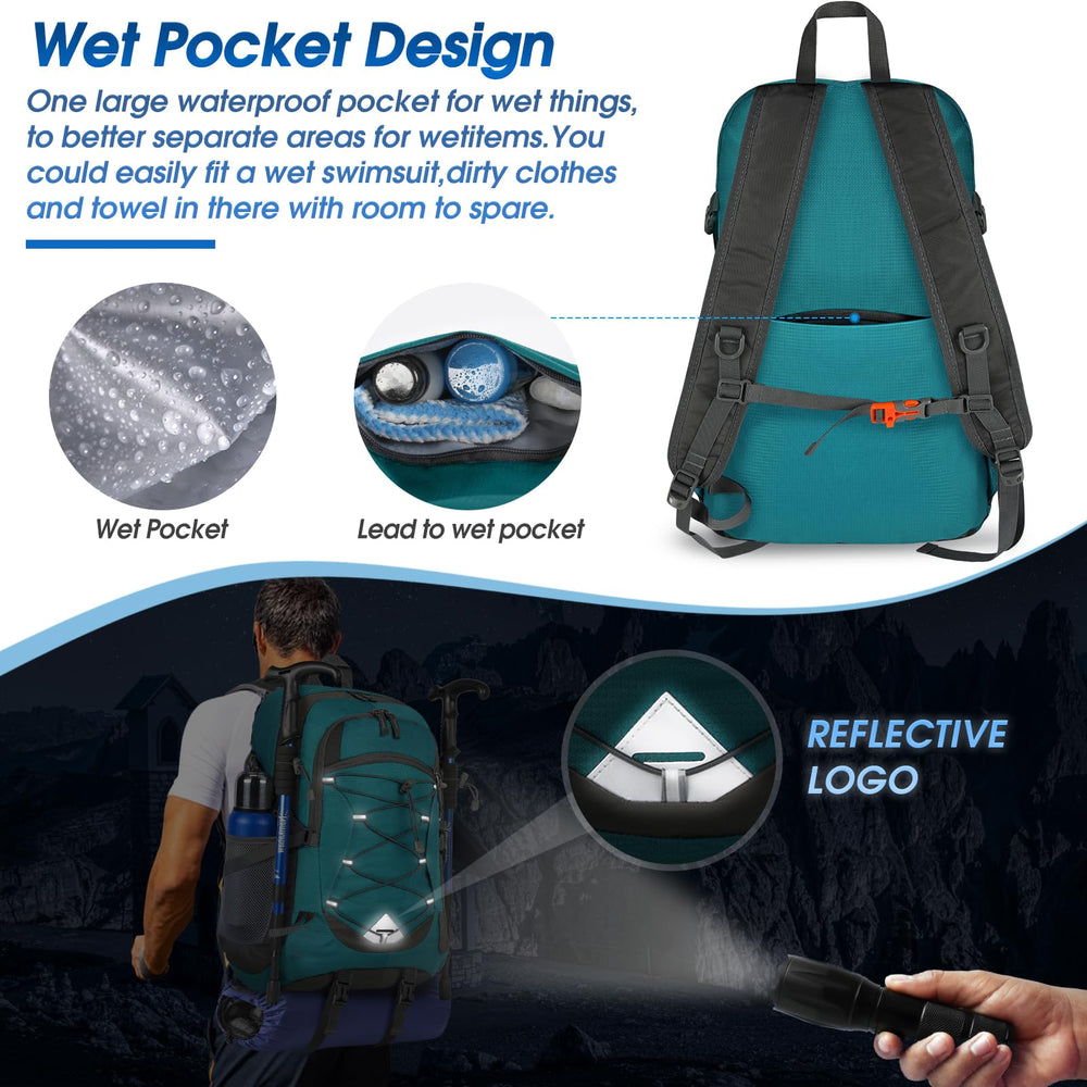 IGOLUMON hiking backpack reflective signs improve nighttime visibility for safer outdoor adventures