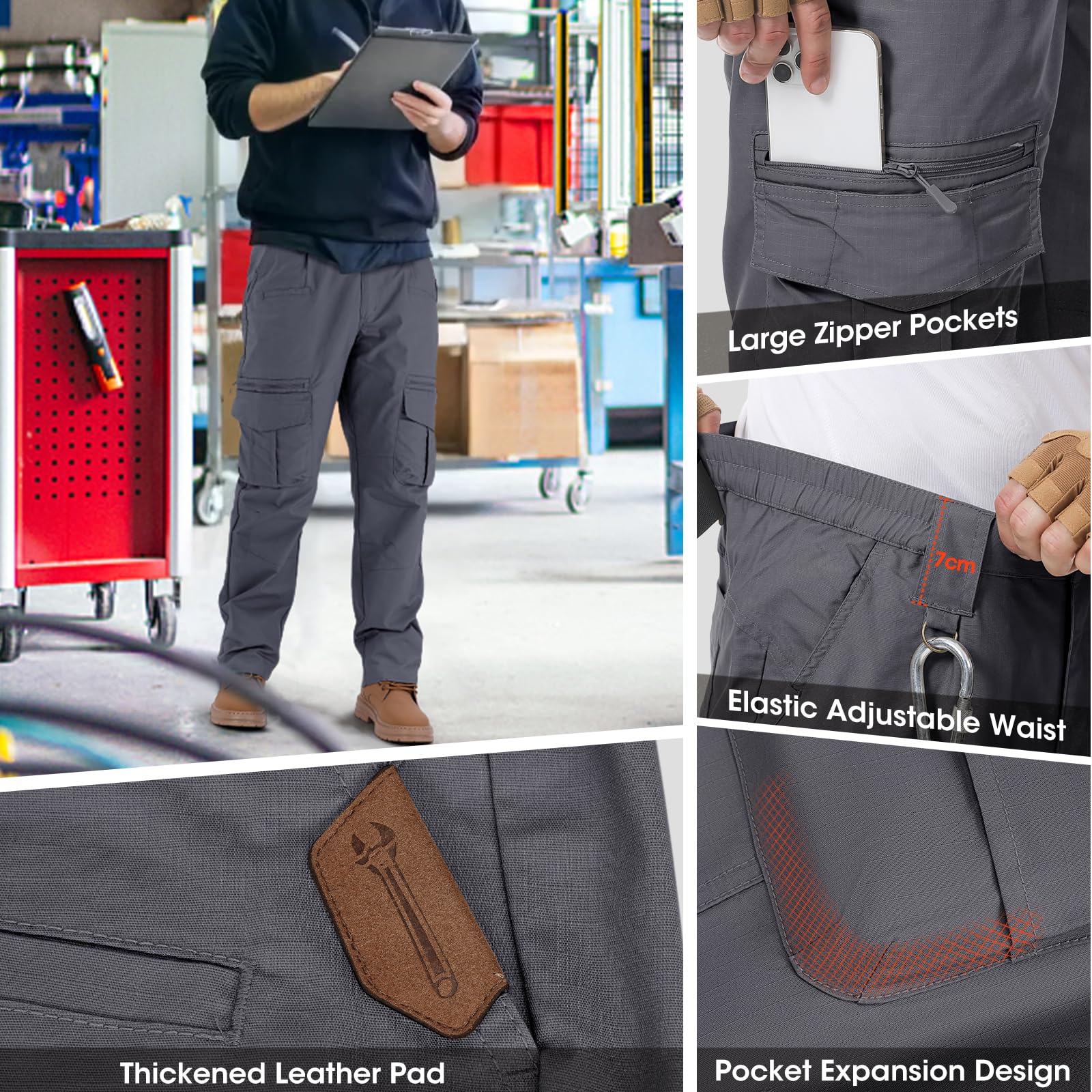 IGOLUMON elastic waistband for secure, comfortable fit during activity.