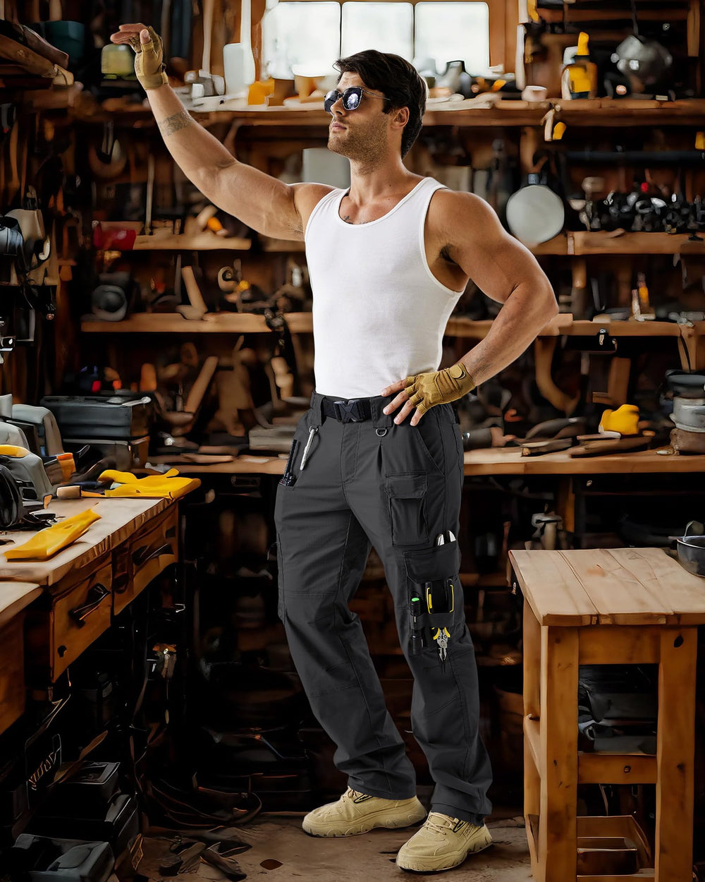 IGOLUMON pants reinforced knees enabling easy bending and crawling during activity.