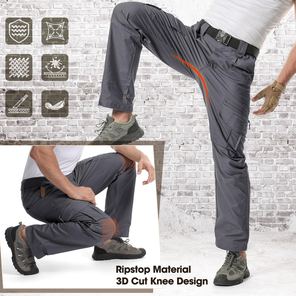 IGOLUMON pants with zip pockets secure phones during work.