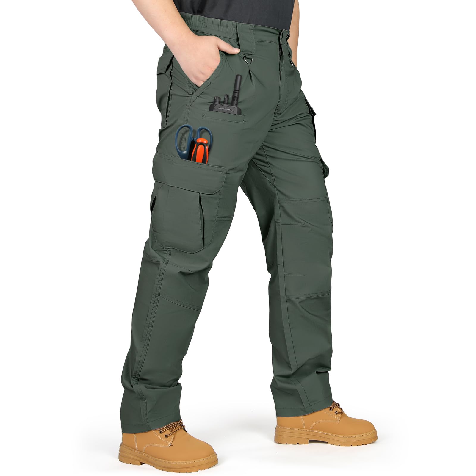 IGOLUMON StretchTactical Pants front view—breathable ripstop fabric for outdoor work