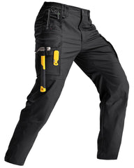 igulumon work pants front view highlights nine-pocket design for tools