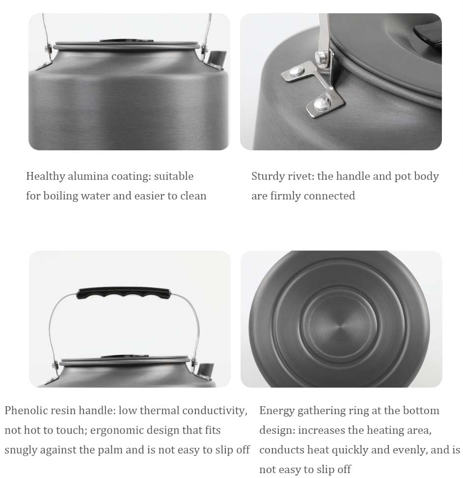 IGYYO 1.6L kettle with mesh bag included for easy transport