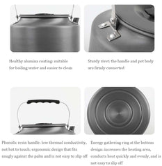 IGYYO 1.6L kettle with mesh bag included for easy transport