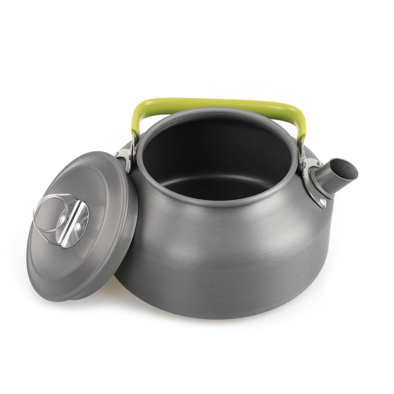 IGYYO kettle lid knob detail, easy to open and close during treks.