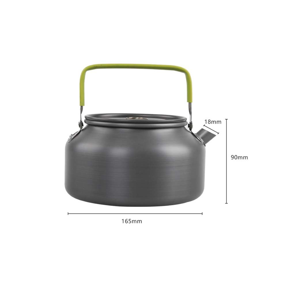 IGYYO aluminum kettle 1.8L on camp stove demonstrates reliable heating