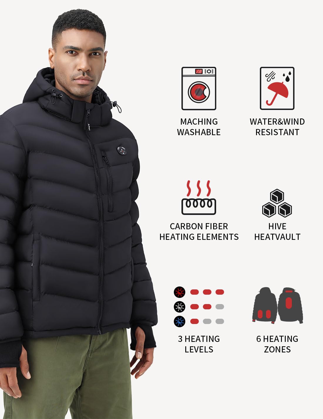 iHood insulated design keeps you comfortable in cold commutes and outdoor adventures.
