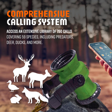ihunt 59-species call library highlights versatile wildlife options.
