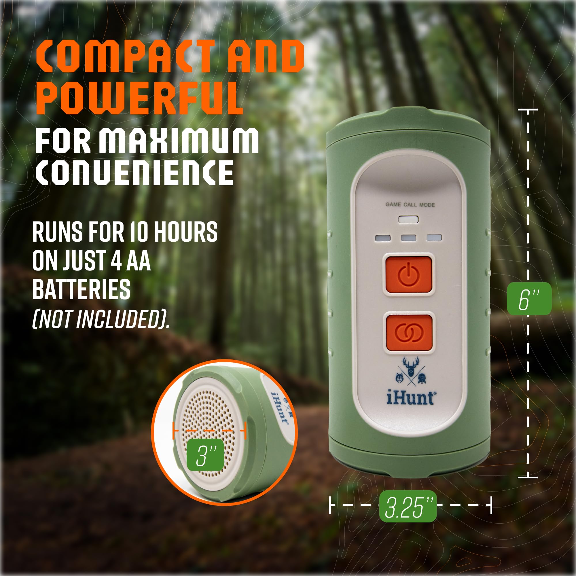 ihunt Phantom Link 150 battery life up to 10 hours of field use