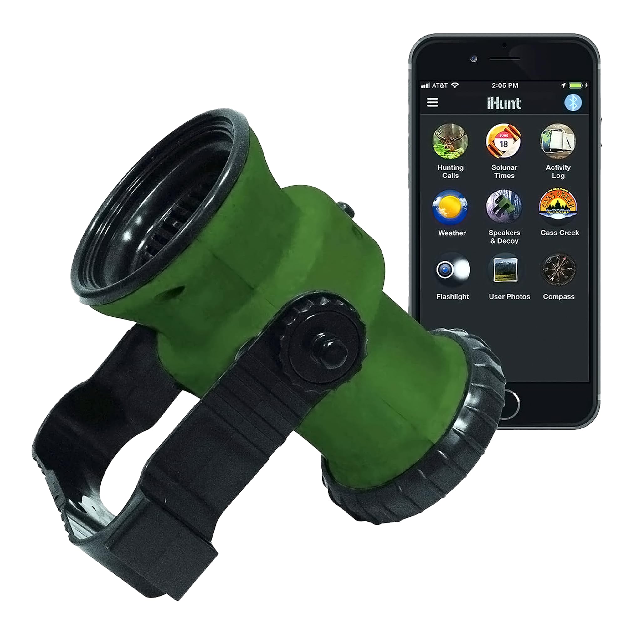 ihunt ultimate electronic game call with Bluetooth speaker for crystal-clear field calls.