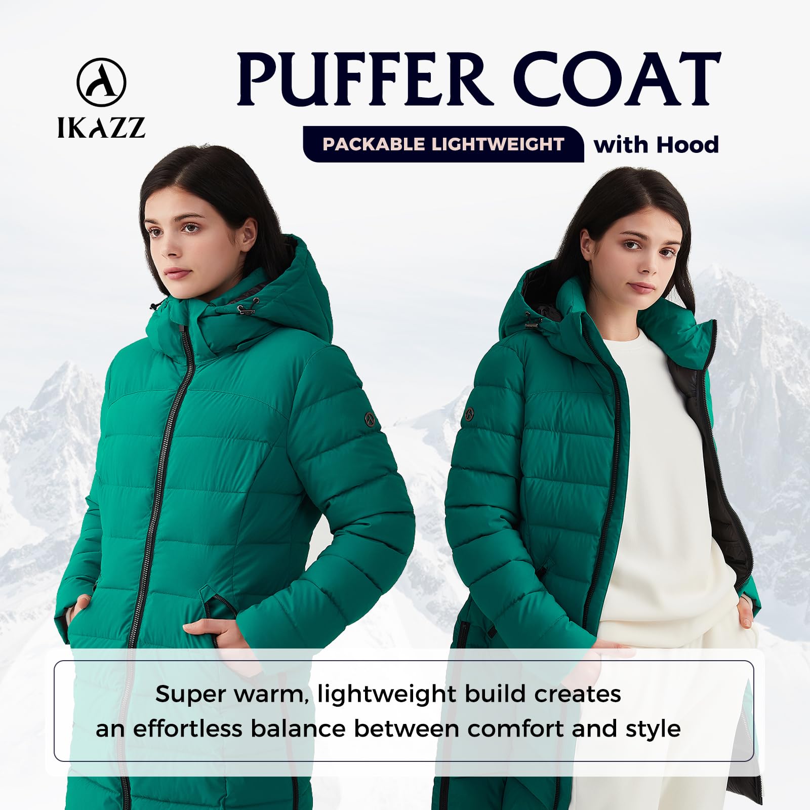 IKAZZ waist-cinched coat showcases flattering silhouette with practical warmth