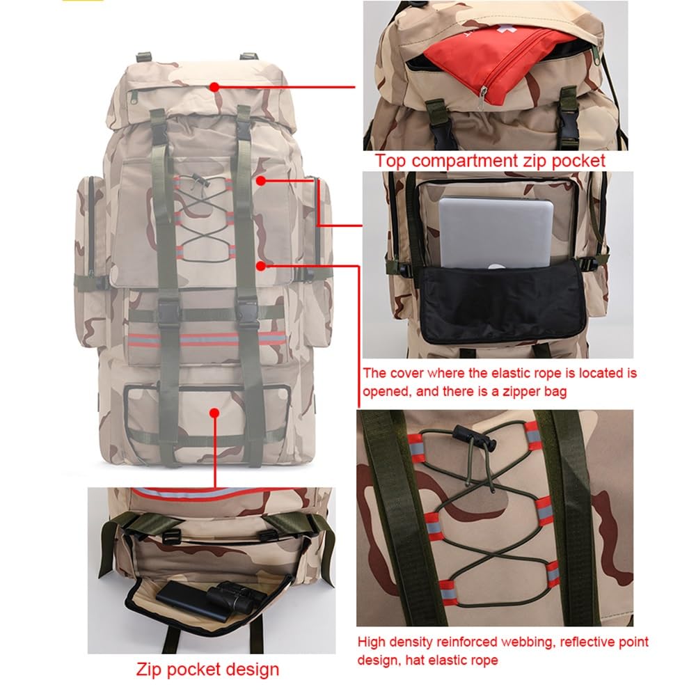 ILOOXI Bushcraft Backpack adjustable waist and chest straps improve balance on uneven terrain.